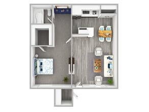 1 Bed • 1 Bath 2069 floor plan
