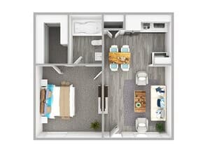 1 Bed • 1 Bath 1060 floor plan