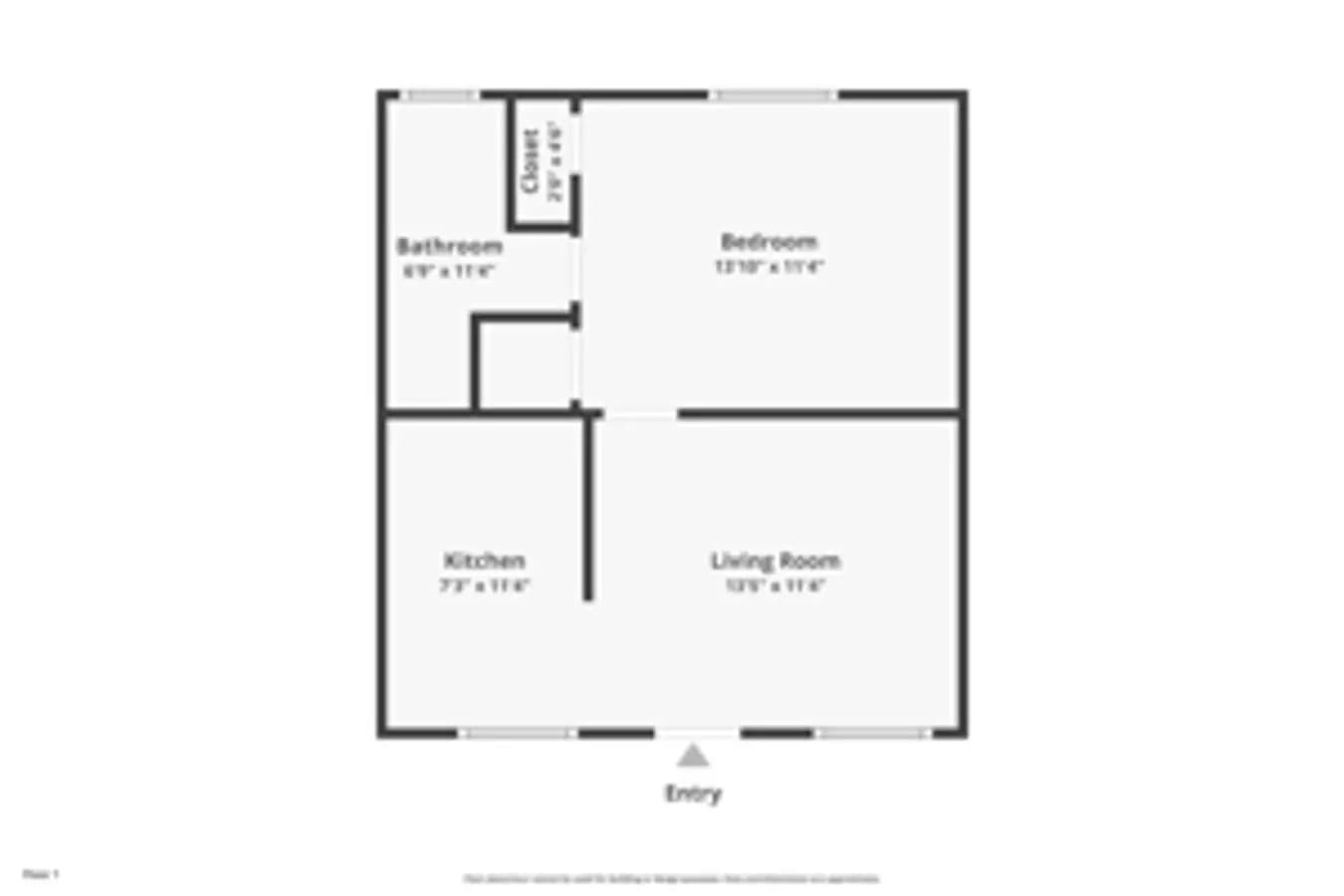 1 Bed • 1 Bath 02 floor plan