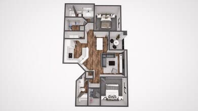 2x2 1100sf Avanti Renovation 2054 floor plan