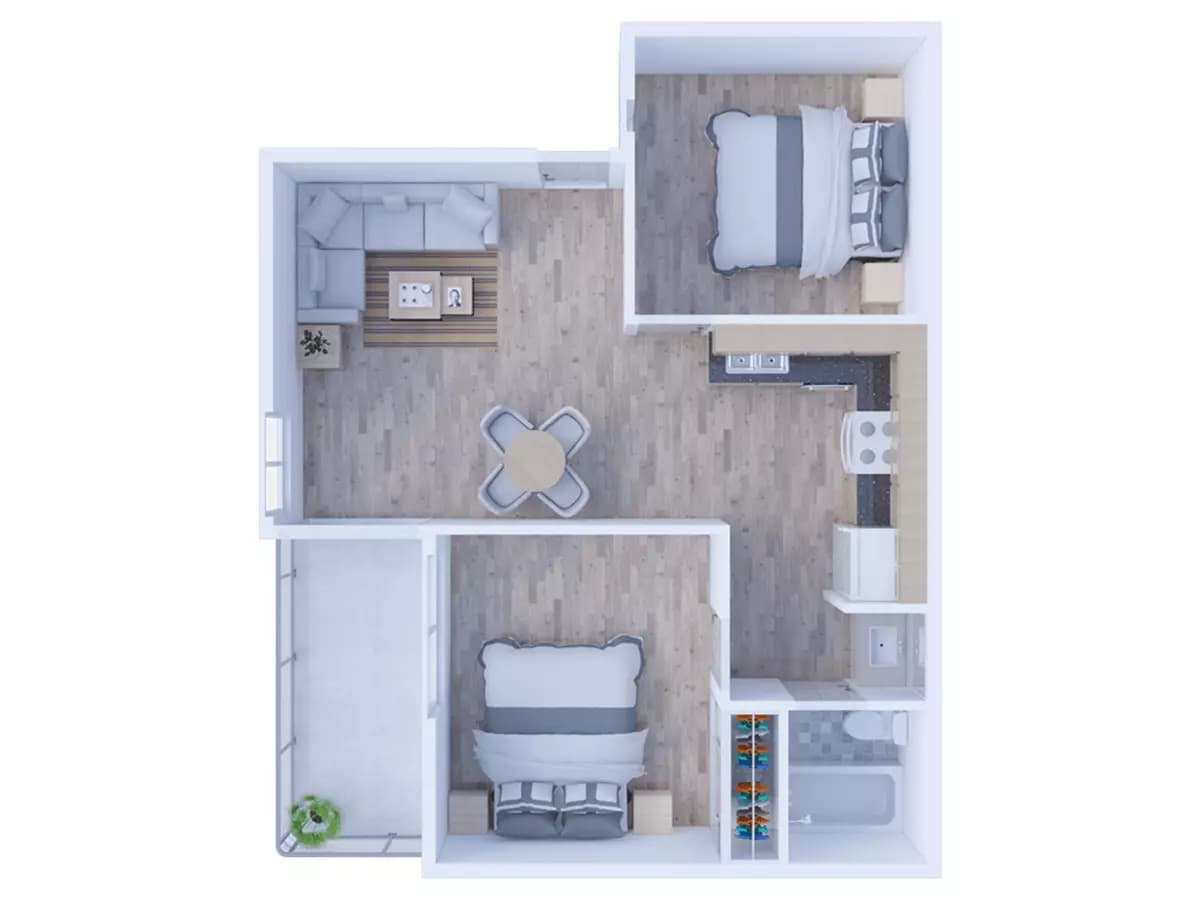 2X1 3A floor plan