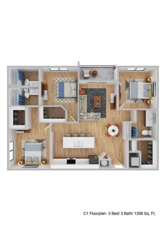 3 Beds • 3 Bath 4035 floor plan