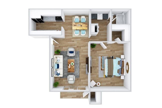 1 Bed - 1 Bath 1040 floor plan