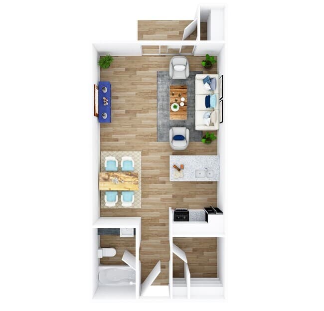 Studio 1018 floor plan