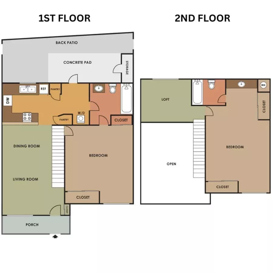 2x2RN 107 floor plan
