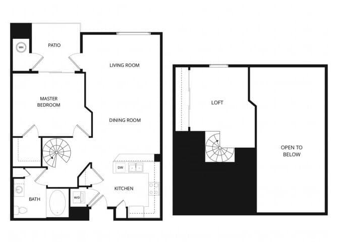 1 Bed • 1 Bath E403 floor plan
