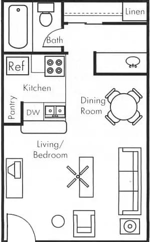 Studio (0x1)-patio 0137 floor plan