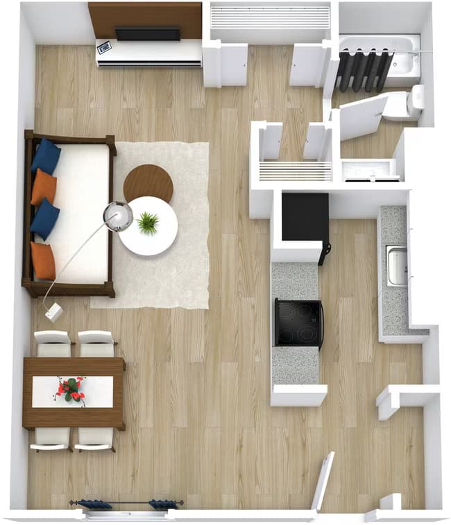 Studio 115N floor plan
