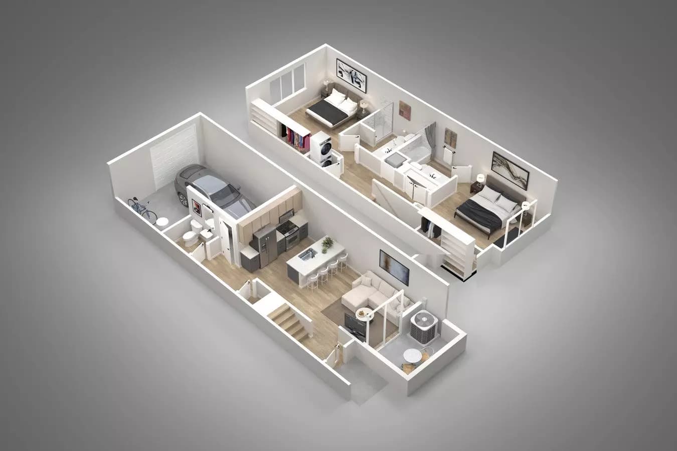 2 Beds • 2 Bath A-WAIT floor plan