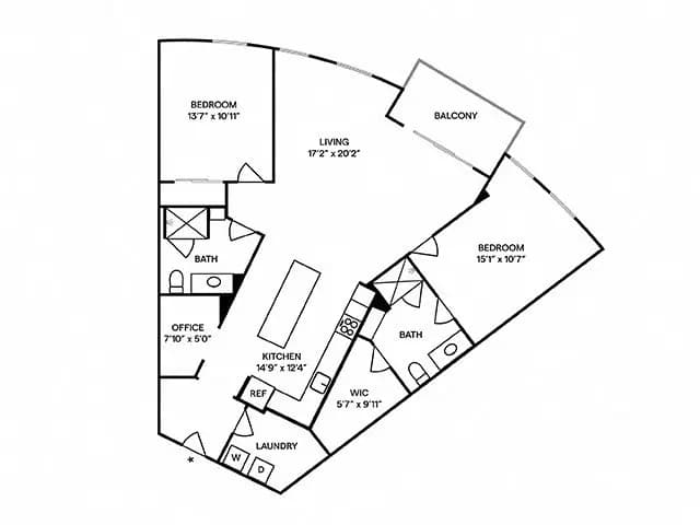 B14 1-503 floor plan