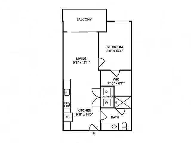 A1 1-527 floor plan