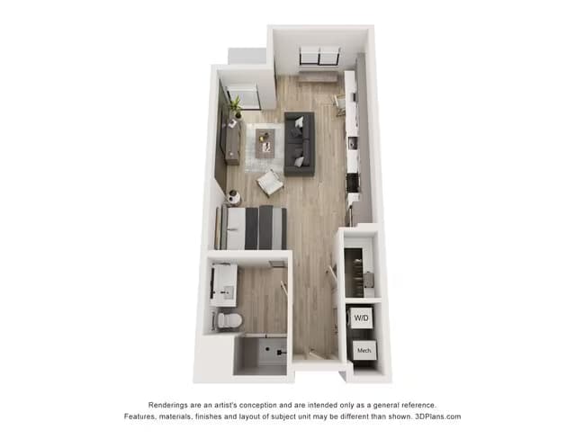 Studio • 1 Bath 328 floor plan