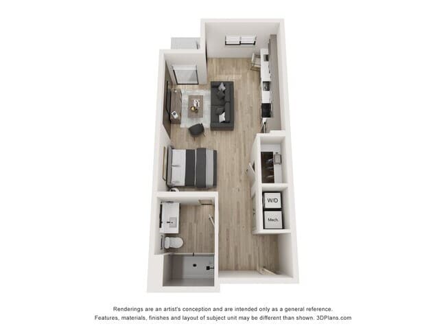Studio 2 218 floor plan