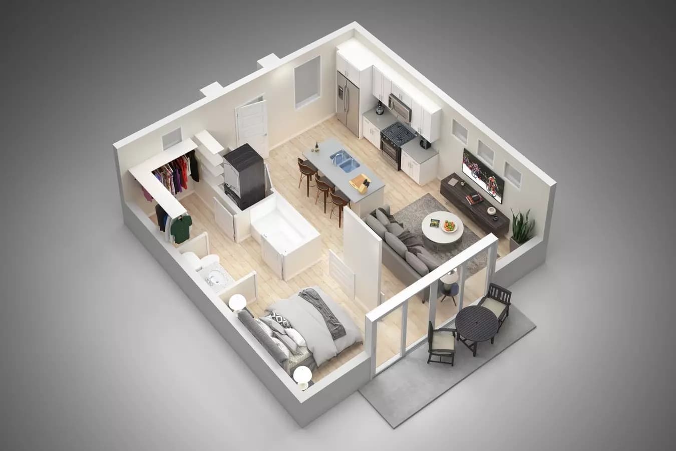 Studio • 1 Bath 1061 floor plan