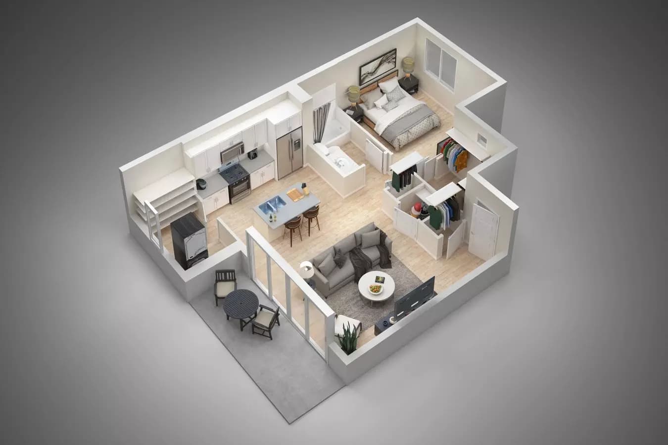 1 Bed • 1 Bath 1003 floor plan