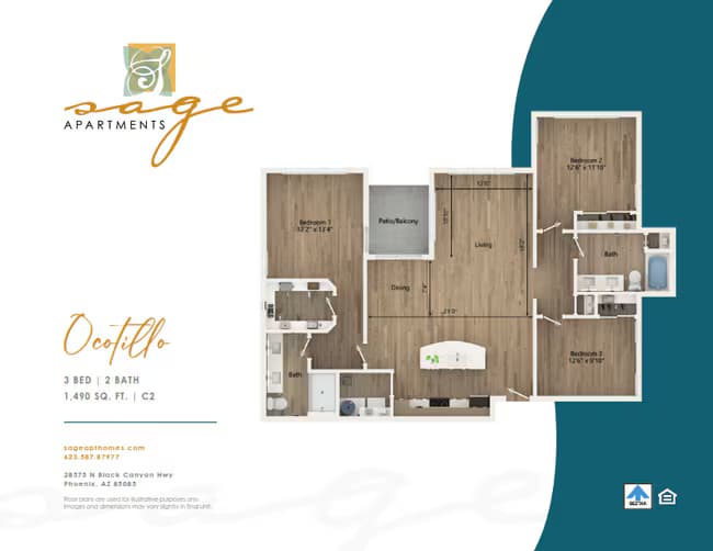 Phase 2: Ocotillo 11-1083 floor plan