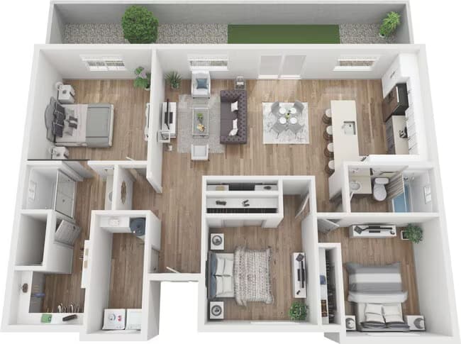 3 Beds • 2 Bath 060 floor plan