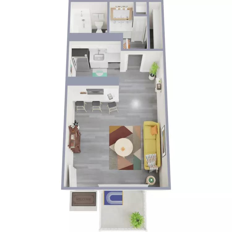 Studio • 1 Bath 124 floor plan