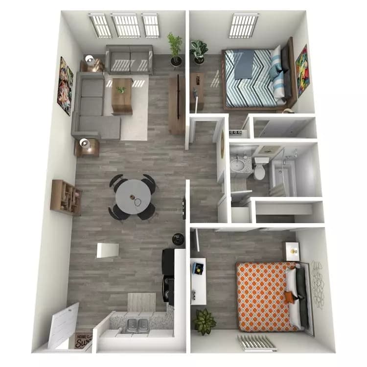 B1 Classic 3-314 floor plan