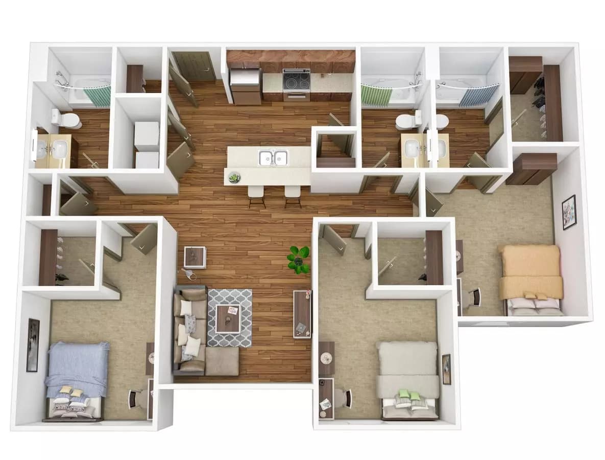 3BR/3BA - Platinum Standard floor plan