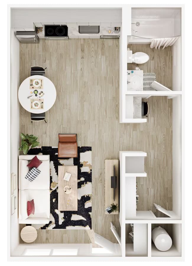 Studio • 1 Bath 1313 floor plan