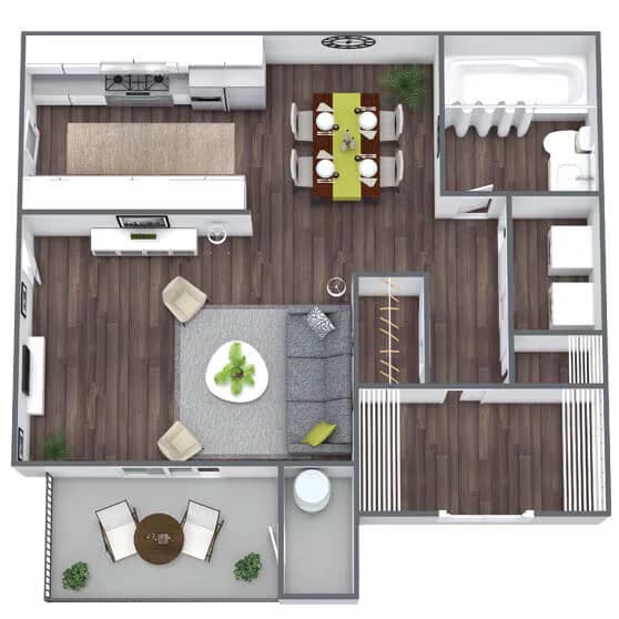 Studio S1088 floor plan