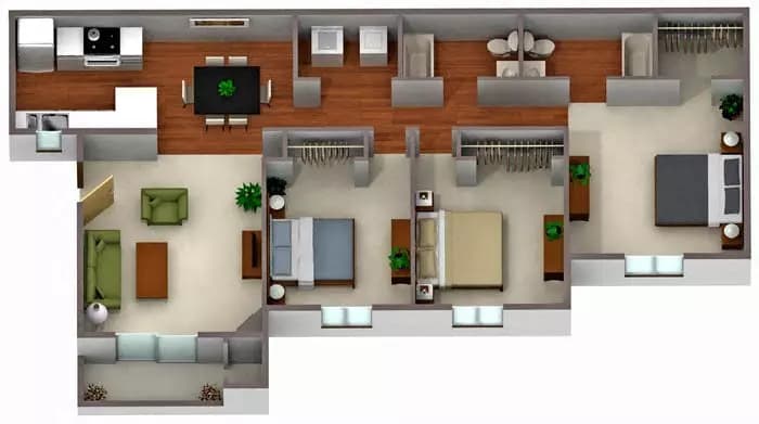 3x2 Casita Renovated 1141 floor plan