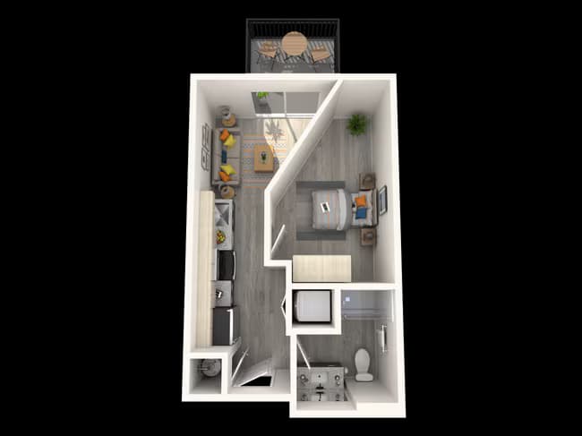 B1 - 1 Bedroom 1 Bathroom 410 floor plan