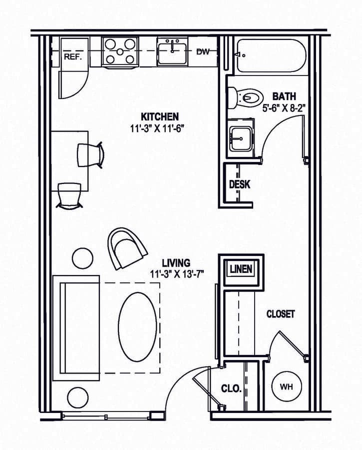 Studio 3117 floor plan