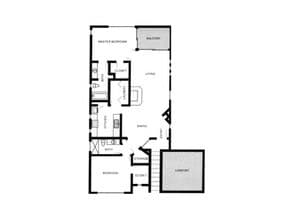 Two Bedroom 214 floor plan