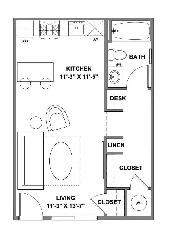 Studio 231 floor plan