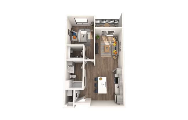 1 Bed • 1 Bath 1039 floor plan