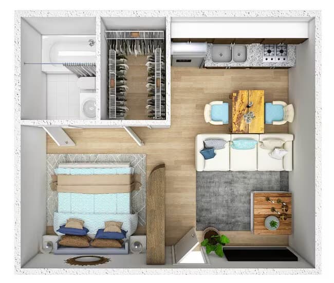 Studio 507 floor plan