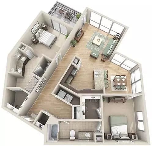 B2 1029 floor plan
