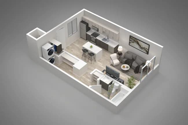 Studio/1 Bath 3205 floor plan