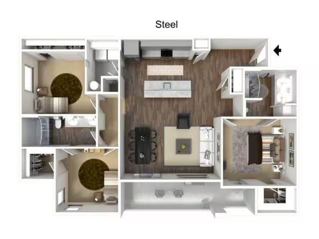 Steel floor plan