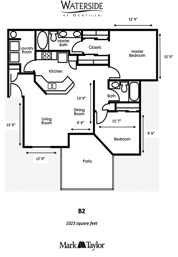 Two Bedroom/Two Bath (b2-062) floor plan