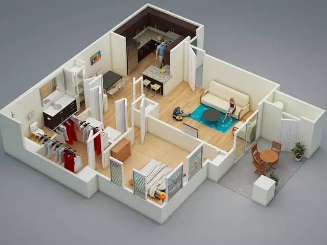 1 Bed • 1 Bath 2118 floor plan