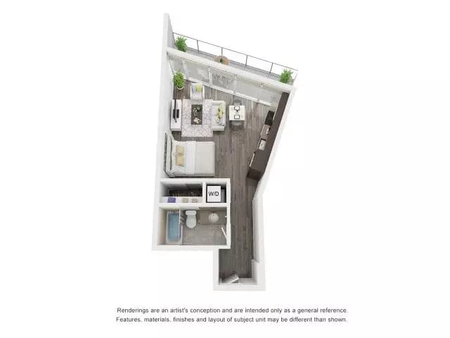 Studio A1 T1-0802 floor plan