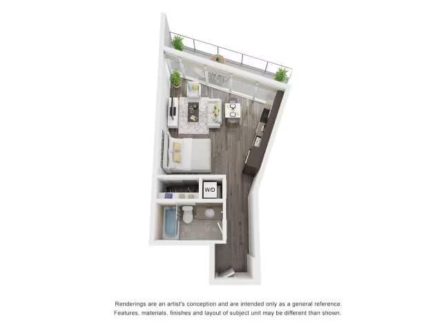 Studio A1 T2-1139 floor plan