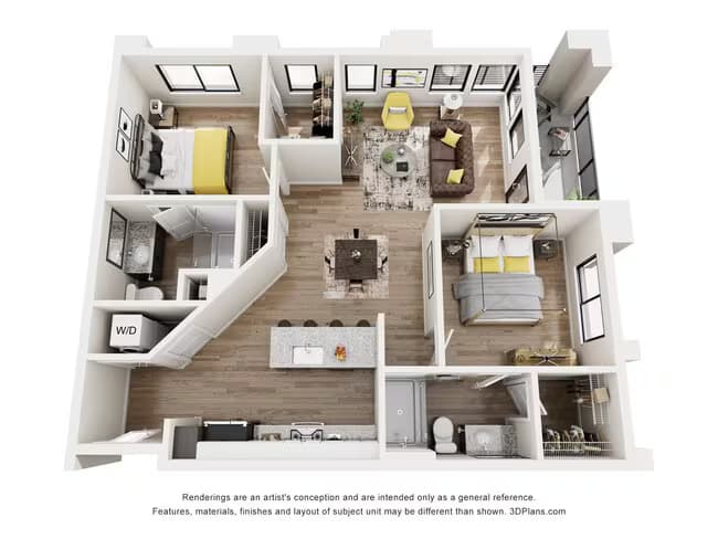2 Beds • 2 Bath 339 floor plan