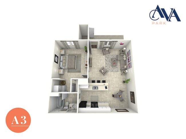 1 Bed • 1 Bath 218N floor plan