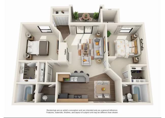 2 bedroom Classic 1115 floor plan