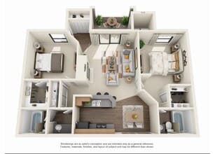 2 bedroom Classic 2044 floor plan
