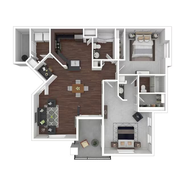 2 Beds • 2 Bath 2089 floor plan