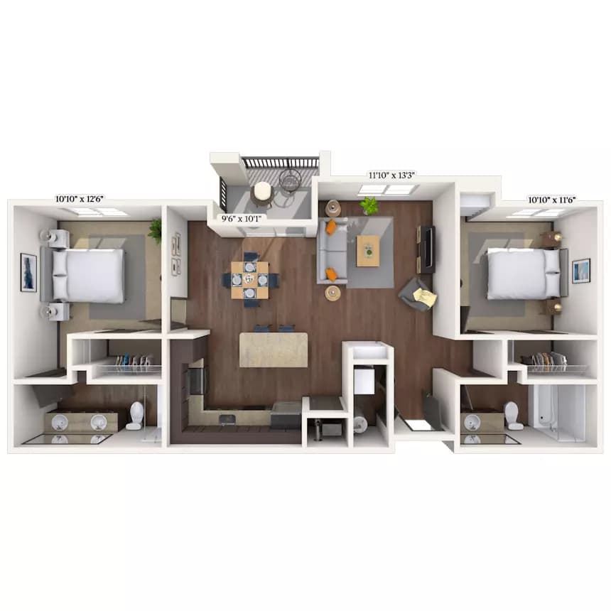 The Warhol 1108 floor plan