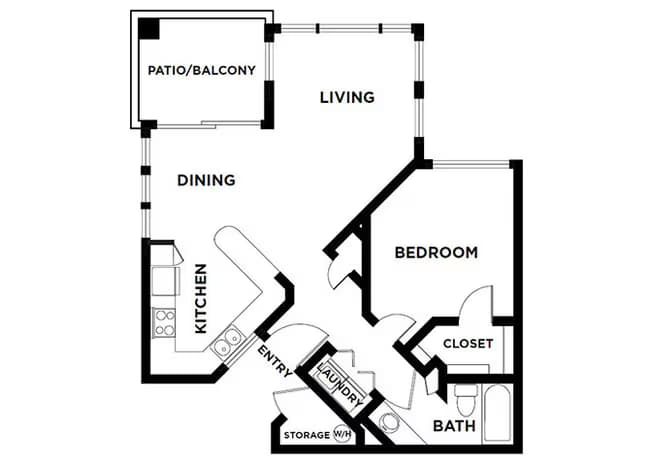 One Bedroom 05-315 floor plan