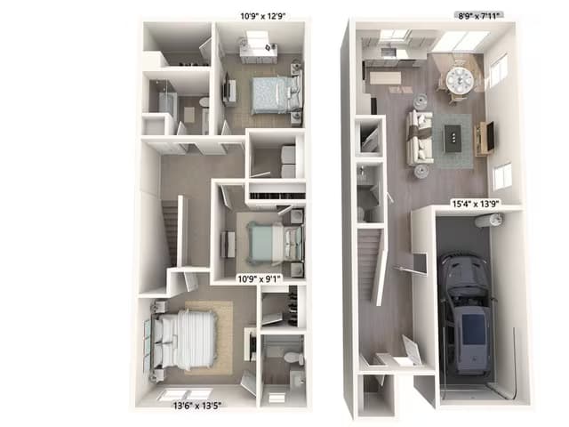 3 Beds • 2 Bath 43334 N 42nd Avenue floor plan