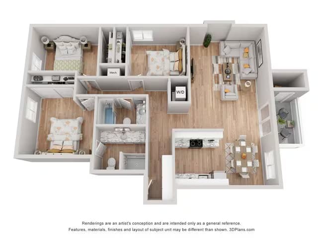 3 Beds • 2 Bath S250 floor plan