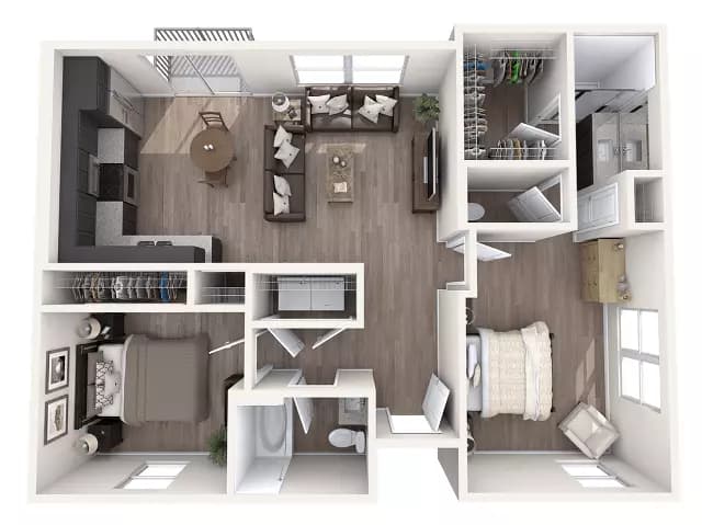 2 Beds • 2 Bath 141 floor plan